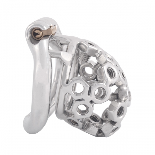 TERNENCE Ergonomic Design Stainless Steel Male Chastity Device Easy to Wear Male Cock Cage