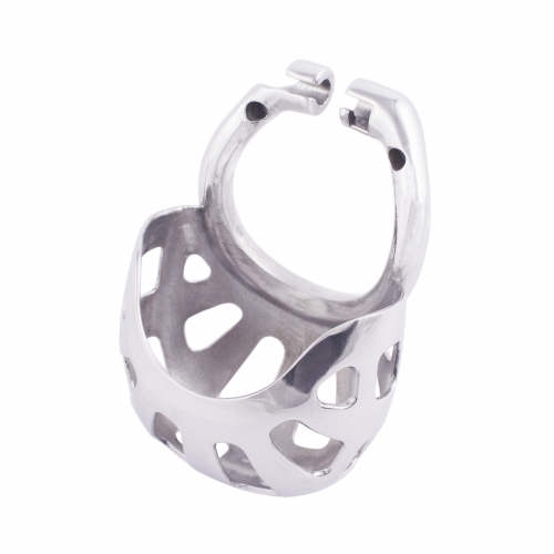 TERNENCE Male Cock Cage Device Base Ring Ergonomic Design 304 Stainless Steel Chastity Device Ring with Scrotal Wrapper